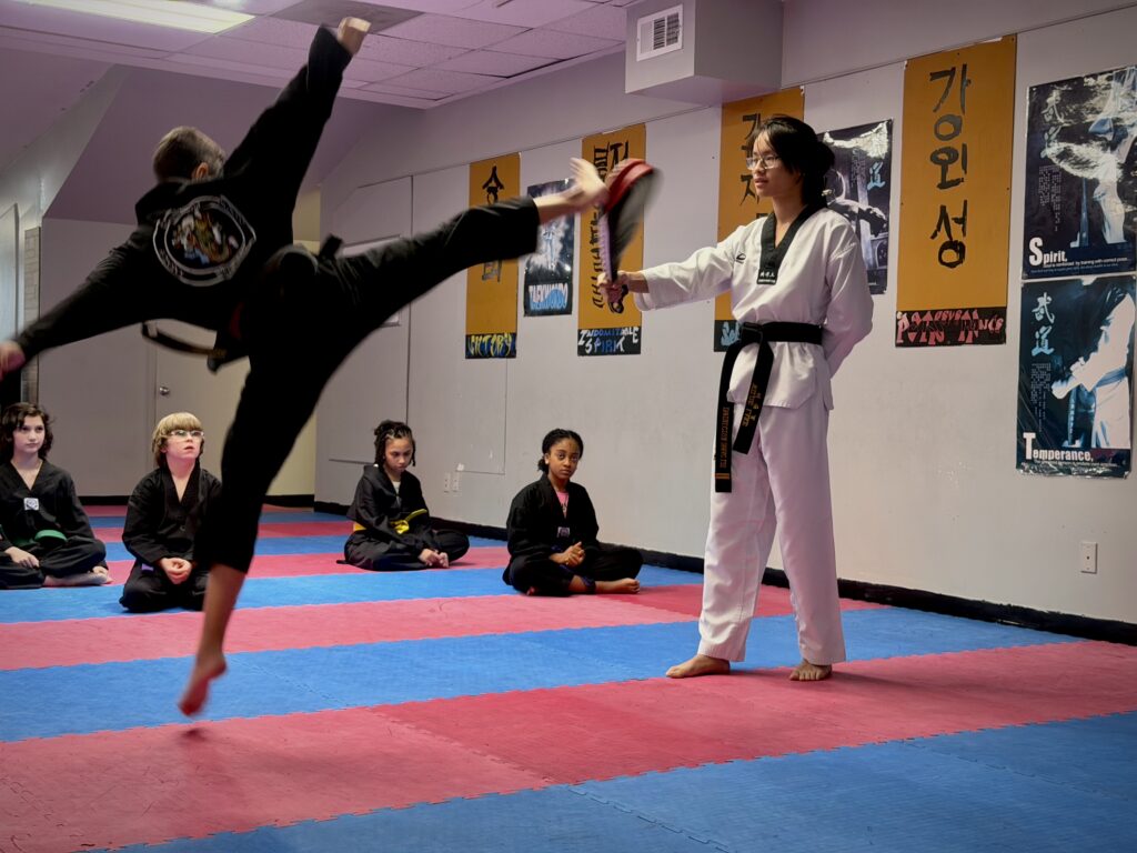 Kids karate training improving balance coordination and confidence